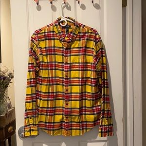 Men’s Landsend yellow and red flannel